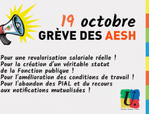 Grève nationale AESH le 19 octobre