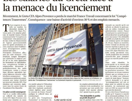 Menace de licenciements au Greta