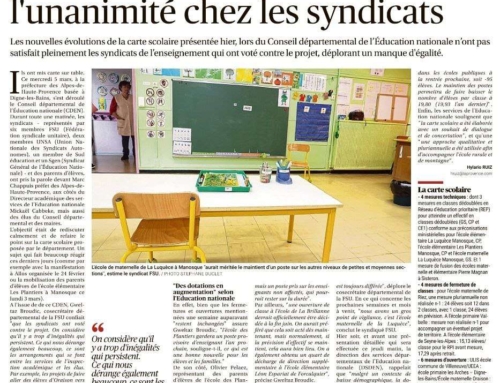 Carte scolaire premier degré